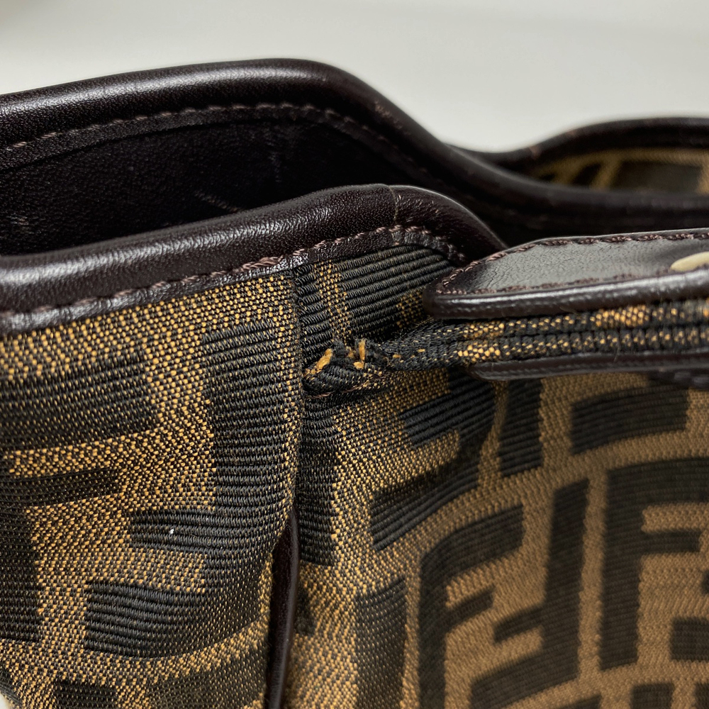Fendi Zucca Pattern Handbag Tote Canvas Brown - image 5